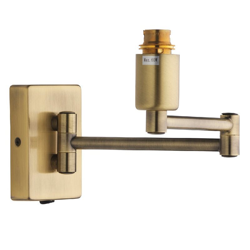 Antique Brass Double Swing Arm Wall Bracket