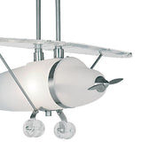 Frosted & Clear Glass Boys Airplane Light