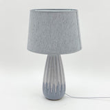 Grey Ceramic Retro Cylinder Table Lamp
