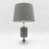 Taupe Ceramic Retro Cylinder Table Lamp