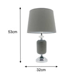 Ceramic Taupe Table Lamp with Lampshade