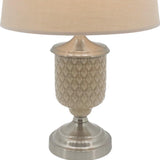 Beige Ceramic Urn Table Desk Lamp