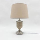 Beige Ceramic Retro Geometric Table Lamp