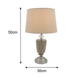 Ceramic Beige Table Lamp with Lampshade