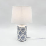 Blue & White Flower Ceramic Table Light