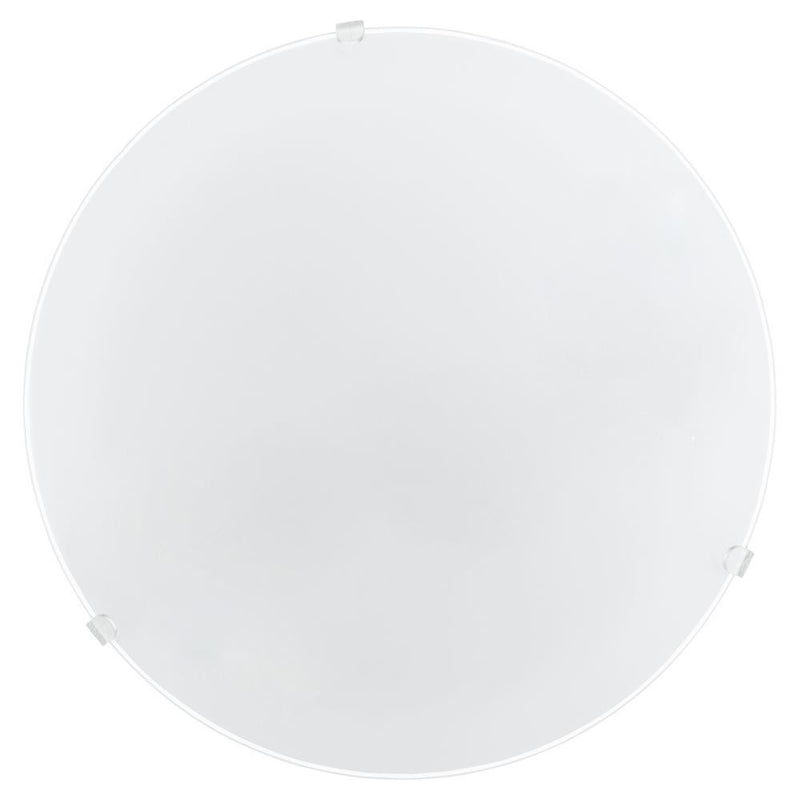 White Circular Satinated Glass Flush Wall & Ceiling Light 250mm