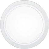 Eglo 83153 Planet 1 White & Satinated Glass Wall & Ceiling Light 290mm