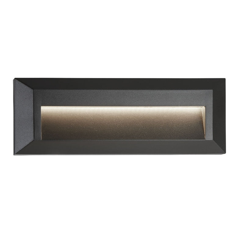 LED Anthracite Outdoor Rectangular Slot Flush Wall Light IP65