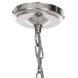 Brushed Chrome & Crystal Glass 8 Lamp Traditional Pendant Lighting