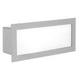 Eglo 88008 Zimba Silver Square Recessed Outdoor Wall Light