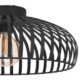 Black Industrial Cage Ceiling Light