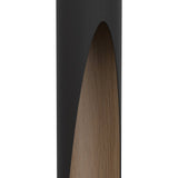 Black Wood Cylindrical Pendant Light