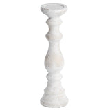 Britalia BR9056 White Wash Stone Textured Vintage Column Candle Holder 40cm