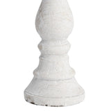 White Stone Ceramic Candlestick Holder