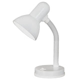 White Retro Flexible Switched Study Table Desk Lamp 30cm