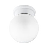 Eglo 94973 Durelo White Modern Semi Flush with Globe Shade