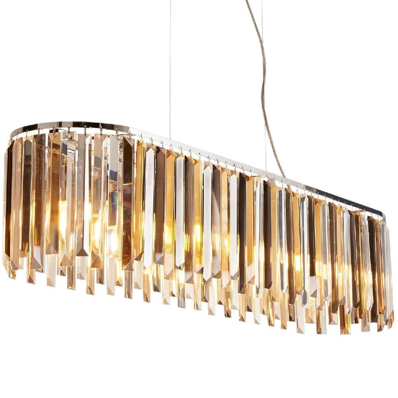 Coloured Crystal Glass Bar Ceiling Light