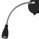Satin Black Switched Flexible Wall Light