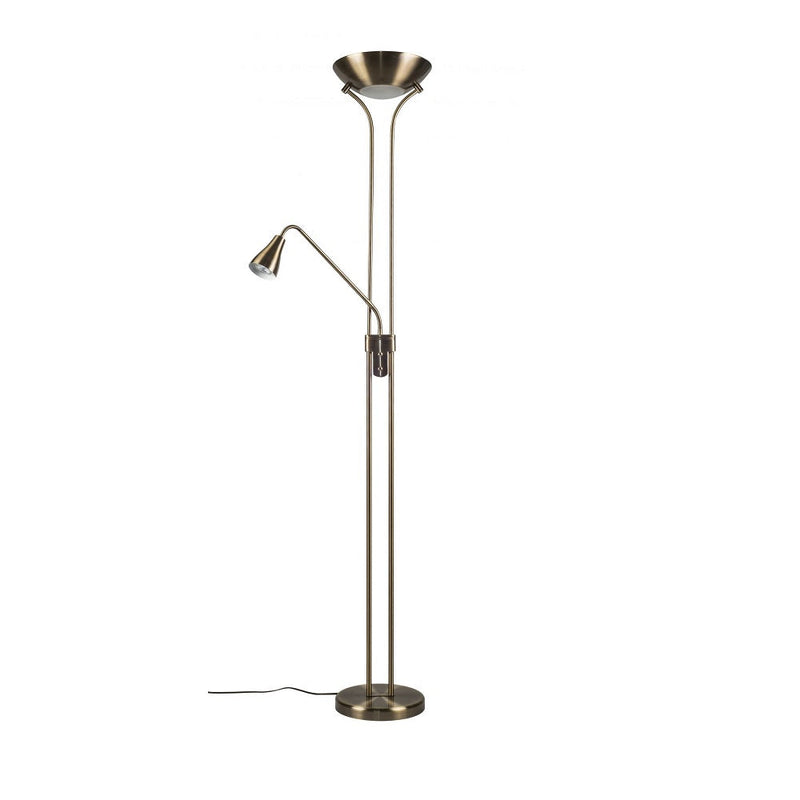 Antique Brass Retro Mother & Child Floor Lamp