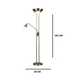 Aged Brass Traditional Mother & Child Floor Lamp