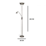 Brushed Chrome Traditional Mother & Child Floor Lamp