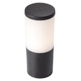 LED Black Outdoor Modern Round CCT Pedestal Post Light 25cm Coastal IP55
