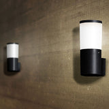 Black LED Round Wall Light CCT Cylinder