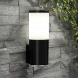 Black Outdoor LED Cylinder Wall Coastal Lighting