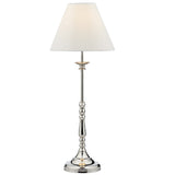 Polished Nickel Candlestick Table Lamp