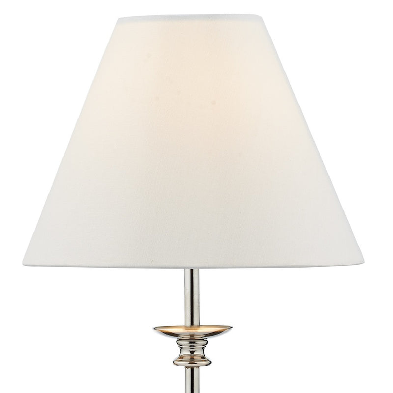 Vintage Table Lamp with Ivory Silk Shade