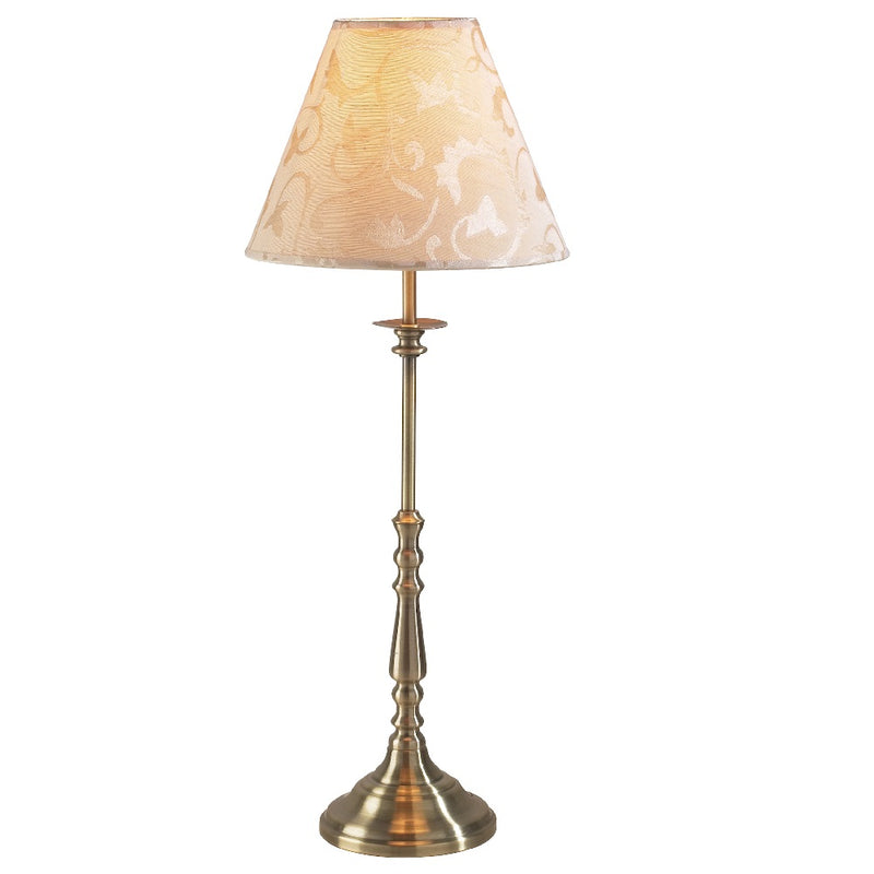 Antique Brass Candlestick Table Lamp