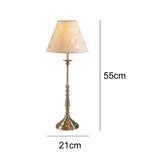 Brass & Cream Traditional Table Lamp Turned