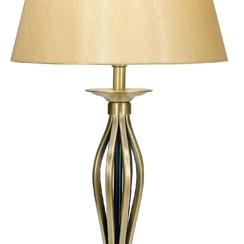 Antique Brass Open Metal Work Table Lamp