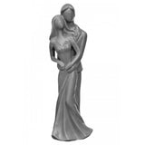 Britalia 880027 | Ceramic Grey Wedding Couple Embracing Sculpture | BRT880027
