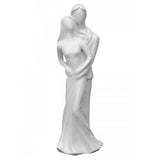 Britalia 880029 | Ceramic White Wedding Couple Embracing Sculpture | BRT880029