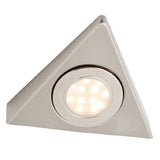 LED Satin Nickel Modern Triangular Under Cupboard Light CCT 142mm