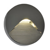 LED Anthracite Outdoor Surface Mounted Round Eyelid Brick Light 