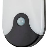 Black Outdoor Oval Bulkhead Light Motion Sensor