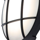 Black Outdoor Bulkhead Light with Grille