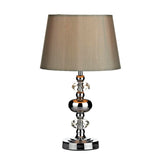 DAR EDI4150 Edith Polished Chrome Vintage Touch Table Lamp with Silver Shade