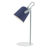DAR EFF4123 Effie Blue & White Vintage Bell Shade Desk Table Lamp