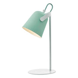 DAR EFF4124 Effie Green & White Vintage Bell Shade Desk Table Lamp