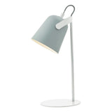 DAR EFF4139 Effie Matt Grey & White Vintage Bell Shade Desk Table Lamp