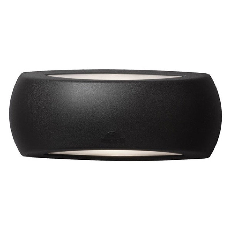 Black Modern Up Down Flush Wall Light