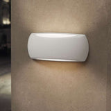 Grey LED Outdoor Coastal Wall Light Up & Down Curved