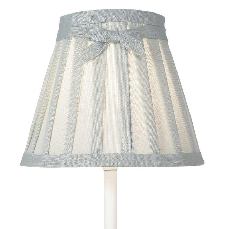 Vintage Table Lamp with Grey Linen Shade