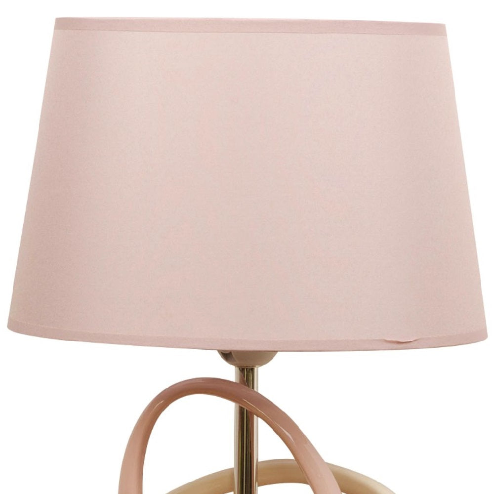 Pink Cotton Shade Table Light