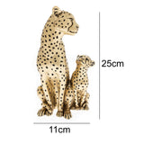 Metallic Gold Vintage Leopard Cheetah Ornamental Art
