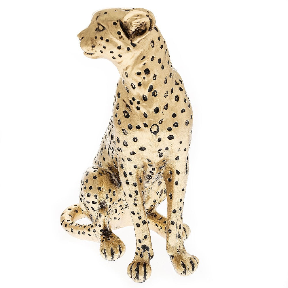 Gold Leopard Animal Sculpture