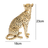 Metallic Gold Vintage Leopard Cheetah Ornamental Art
